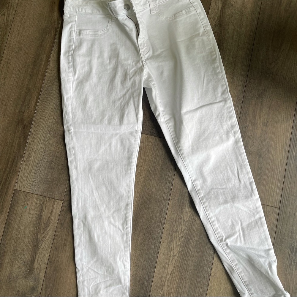 American eagle white jeggings size 14
